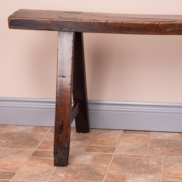 Pair Of 18thC Oak Pig Benches