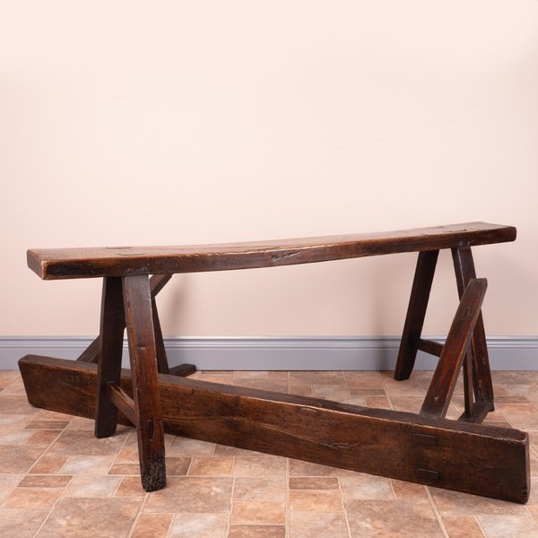 Pair Of 18thC Oak Pig Benches