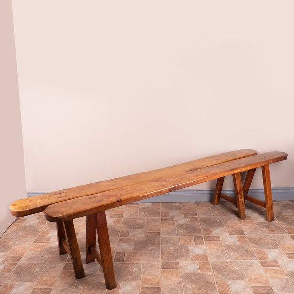 Pair Of French Fruitwood Benches