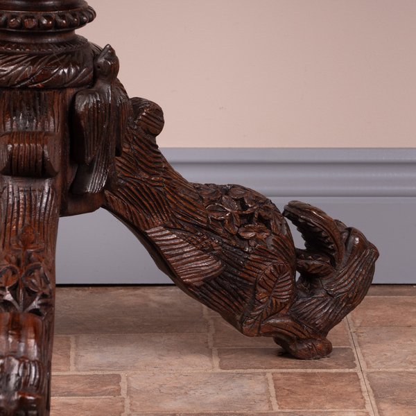 Heavily Carved Burmese Occasional Table