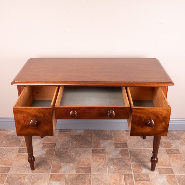 Three Drawer Mahogany Side Table