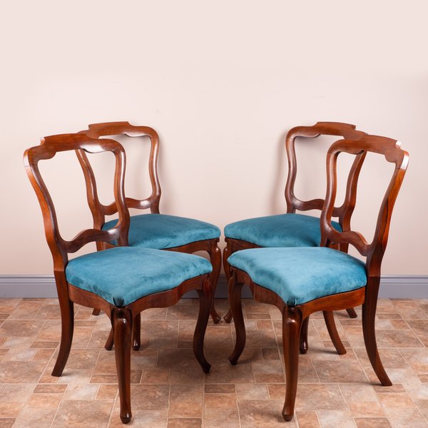 Set Of Four French Rosewood Dining Chairs
