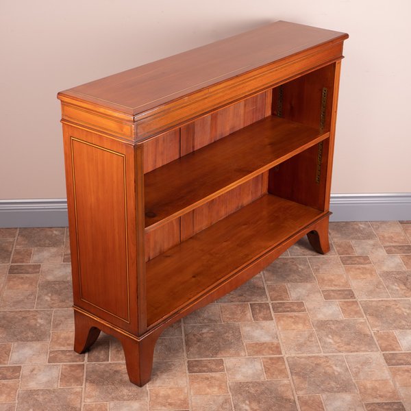 Inlaid Yew Open Bookcase