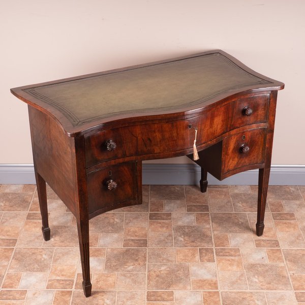Serpentine Fronted Three Drawer Table