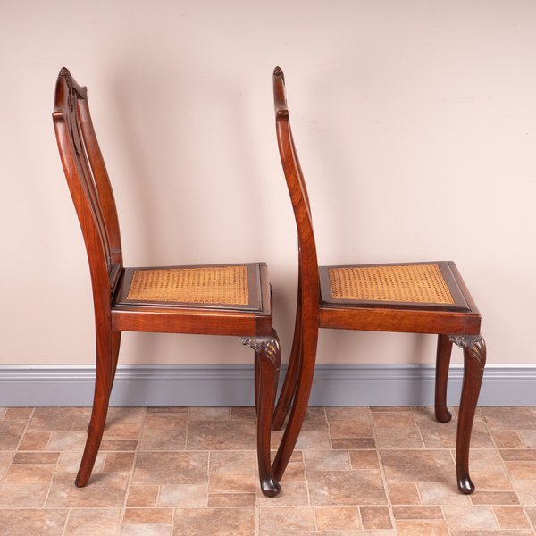 Pair Of Cane Seated Bedroom Chairs