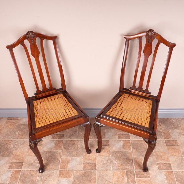 Pair Of Cane Seated Bedroom Chairs