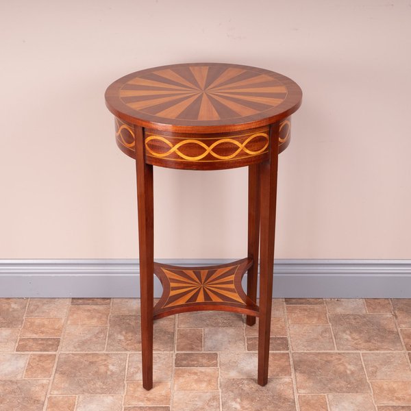 19thC French Inlaid Round Occasional Table