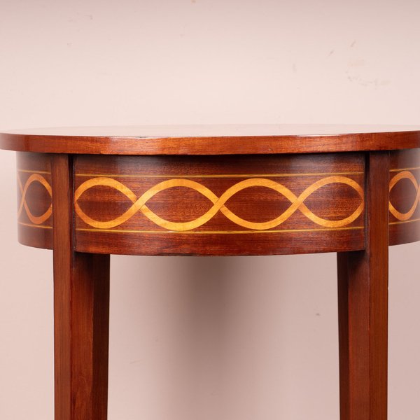 19thC French Inlaid Round Occasional Table