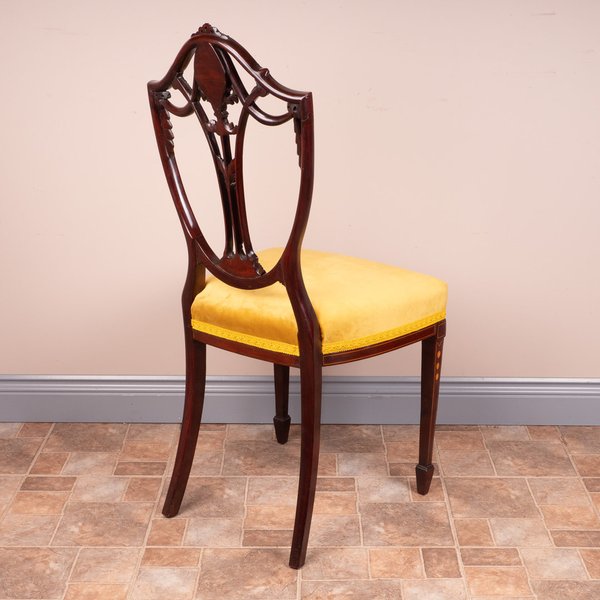 Set Of 4 Inlaid Mahogany Edwardian Chairs