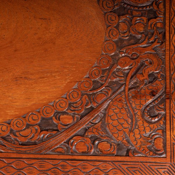 Carved Oriental Camphorwood Lined Trunk