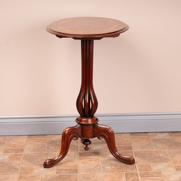 Good Quality Marquetry Walnut Occasional Tip Table