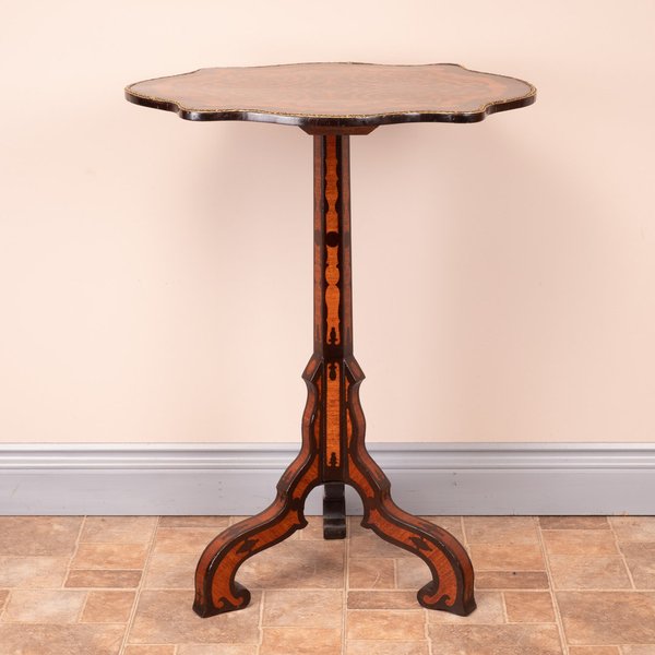 19thC  Marquetry Tripod Table