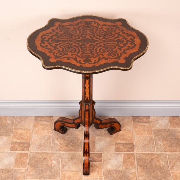 19thC  Marquetry Tripod Table