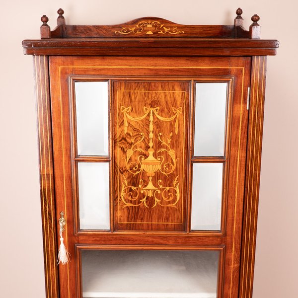 Inlaid Rosewood Music Cabinet