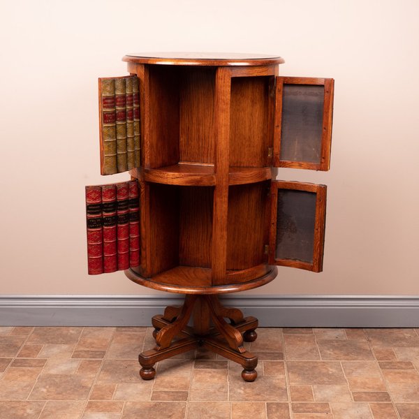 Oak Revolving Bookcase