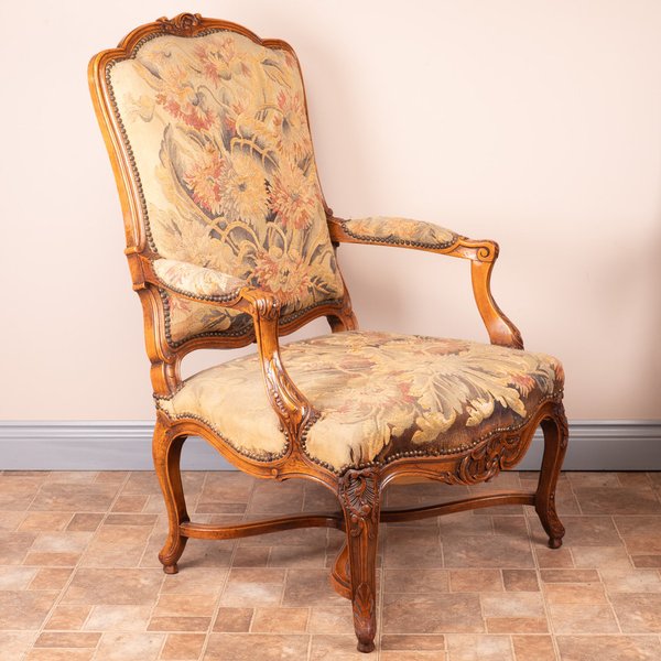 A Good Sized Pair of French Fauteuils Arm Chairs