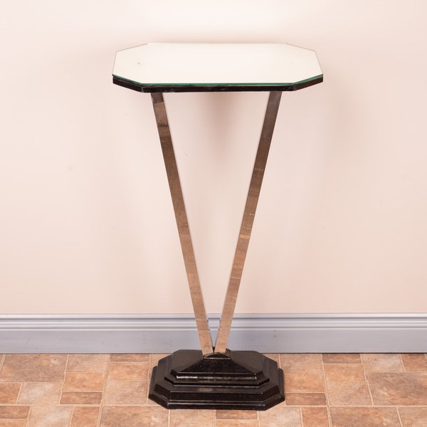 Art Deco Occasional Table With Mirrored Top