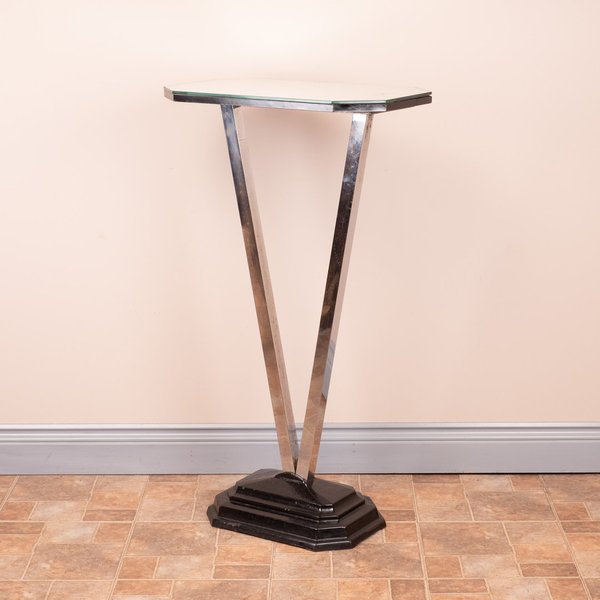 Art Deco Occasional Table With Mirrored Top