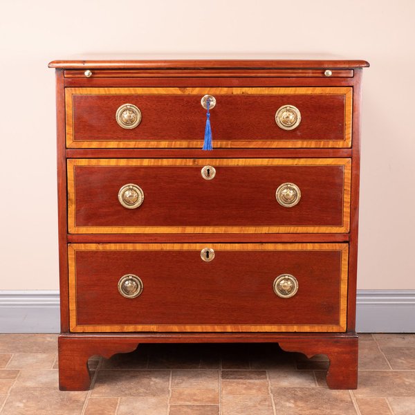 Small Edwardian Inlaid Mahogany Chest of Drawers
