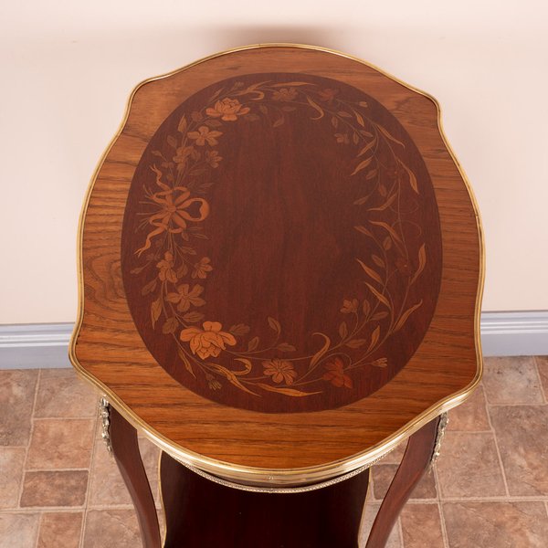 French Marquetry Occasional Table
