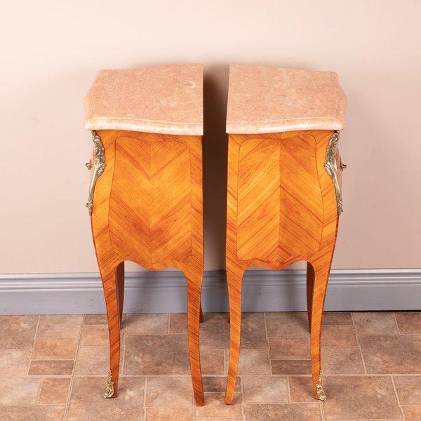 Pair of French Tulipwood Bedsides