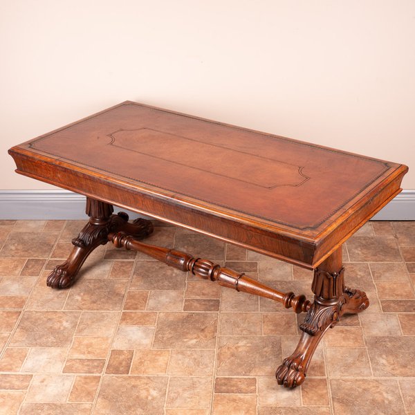 Leather Topped Rosewood Coffee Table