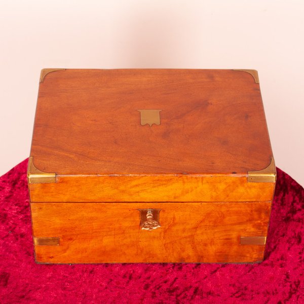 Walnut Brass Bound Writing Box