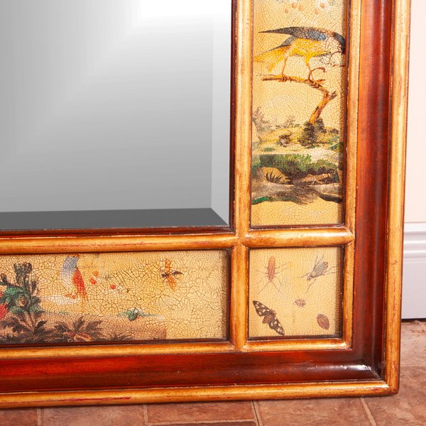 Large Chinoiserie Decorated Mirror