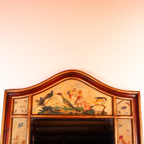 Large Chinoiserie Decorated Mirror